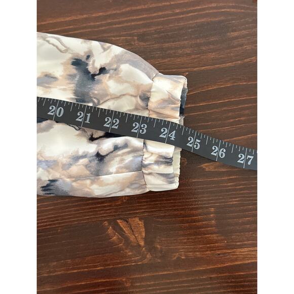 OLIVE+OAK Bomber Jacket M Silky Marble Print Streetwear Gorpcore Utility - Picture 13 of 15